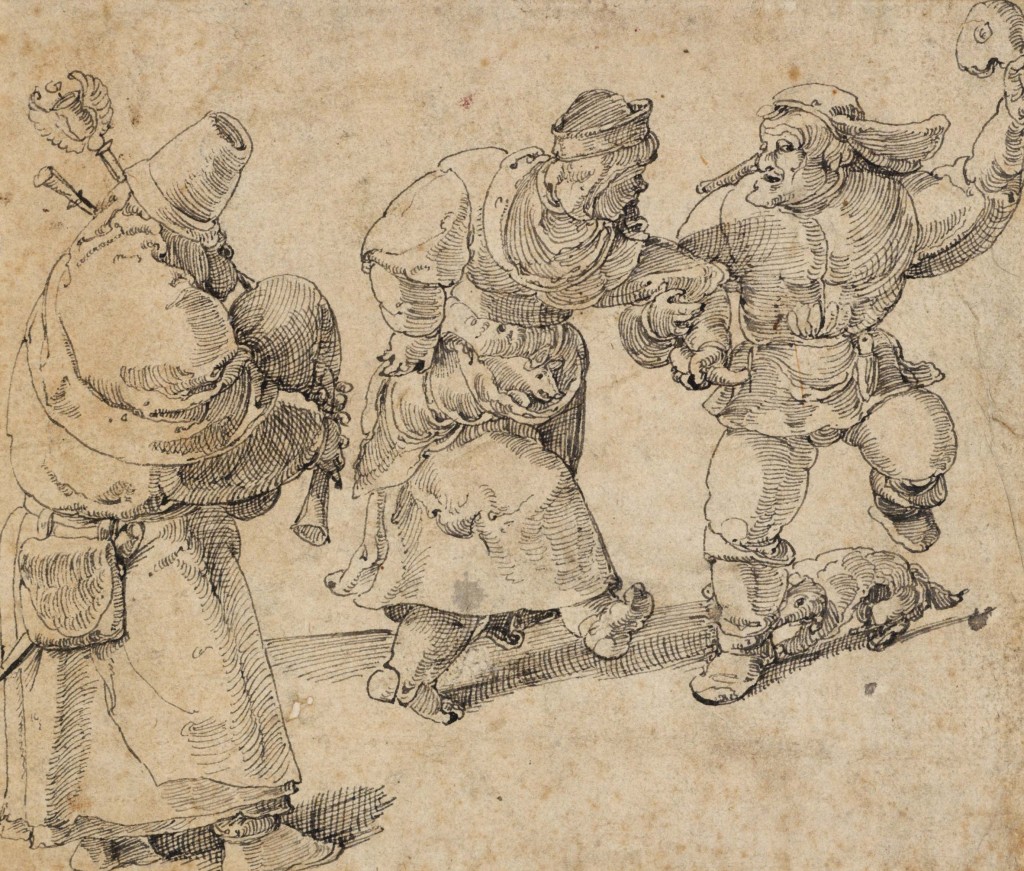 Dansend boerenpaar en doedelzakspeler, ca. 1525-30, toegeschreven aan Aertgen Claesz van Leyden, foto Boymans Van Beuningen