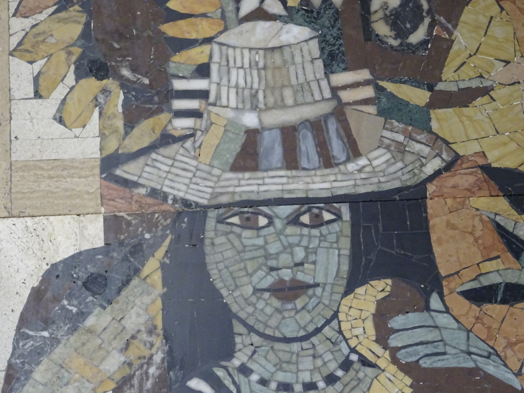Detail van een van de mozaïeken van Nicolaas Wijnberg (1918-2006)