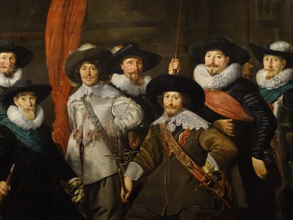 Compagnie Voetboogschutters wijk XVIII, kapitein Jacob Symonsz de Vries en luitenant Dirck de Graeff, 1633, Thomas de Keyser, detail