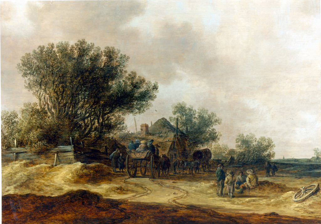 Jan van Goyen, Een kleine boerderij in een landschap, foto Douwes Fine Art