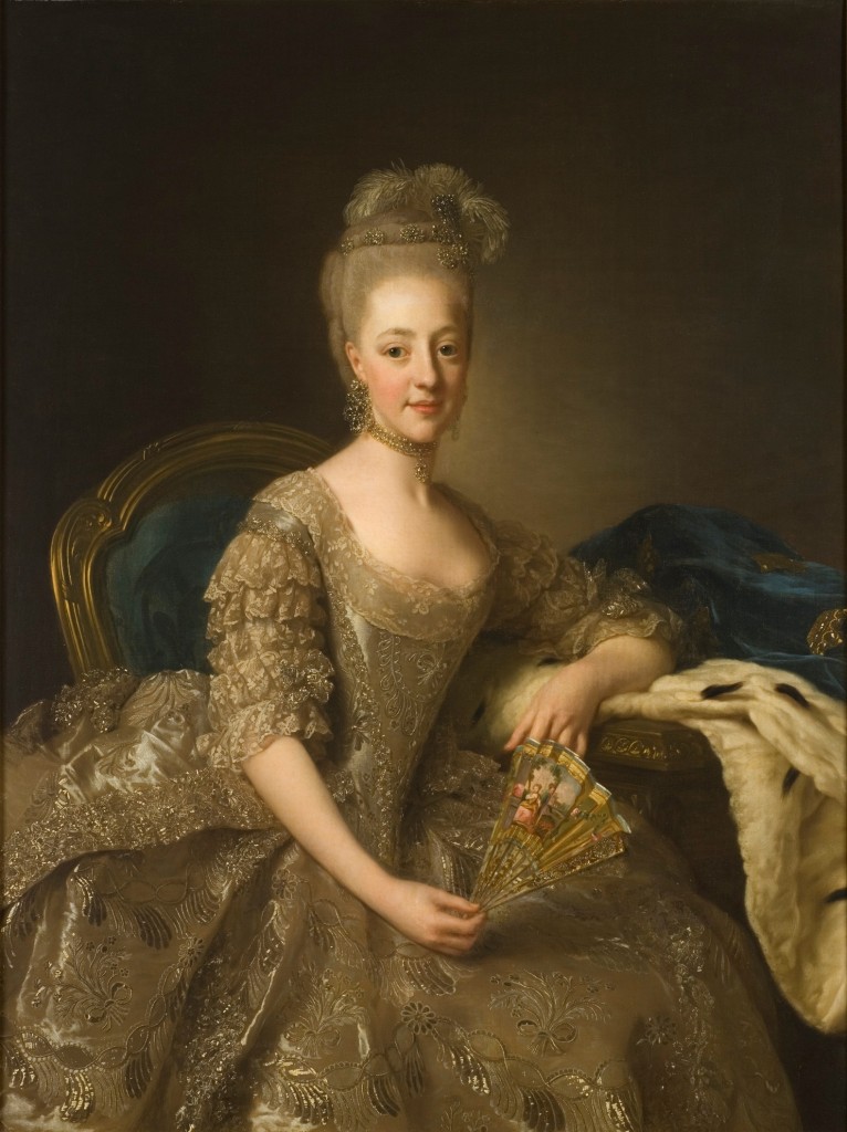 Alexander Roslin, Hedvig Elisabet Charlotte, prinses van Zweden, later koningin van Zweden en Noorwegen, 1774, Nationaalmuseum Stockholm