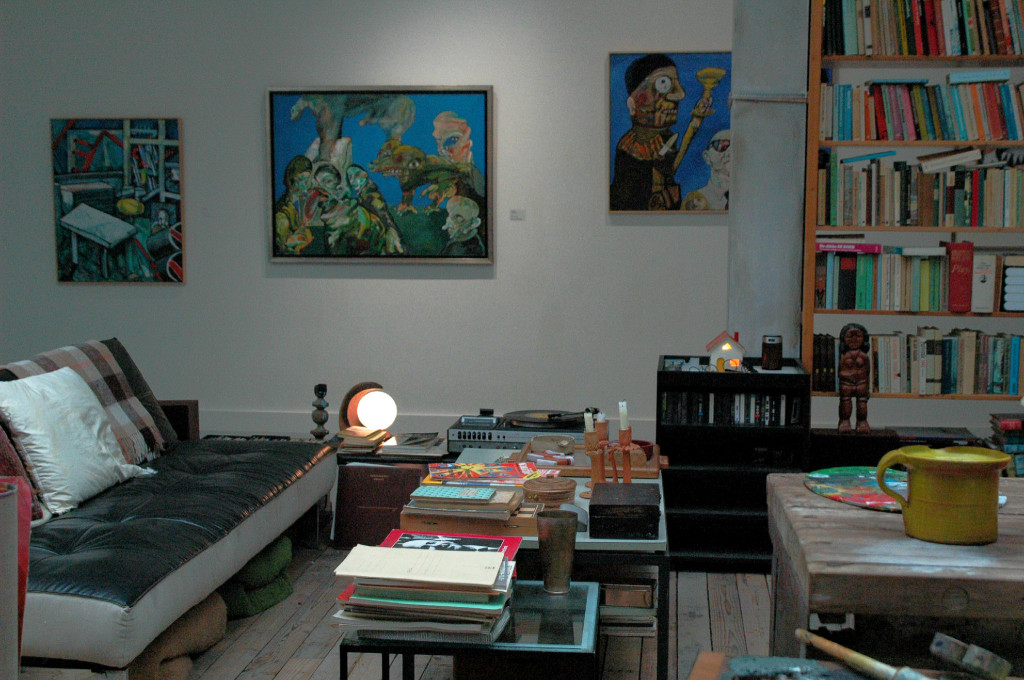 Een impressie van het nagebouwde atelier op de tentoonstelling. Foto Museumkijker-volger