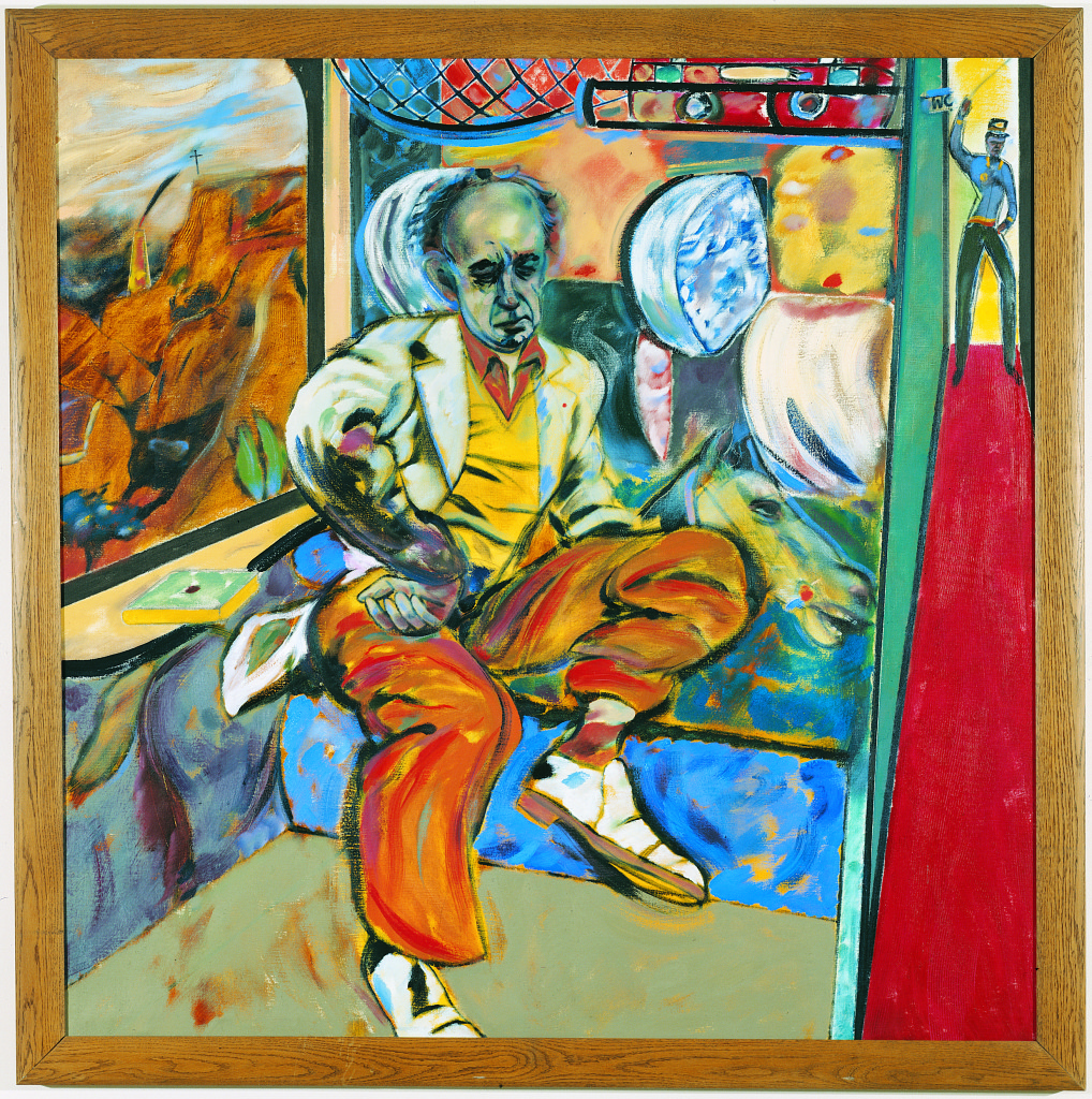 R.B. Kitaj, The Jewish Rider, 1984-1985, olieverf op doek, Astrup Fearnley Collection, Oslo, foto Thomas Widerberg, c R.B. Kitaj Estate