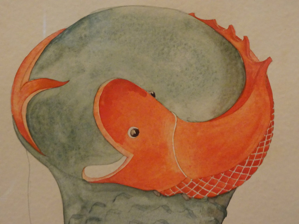 Ontwerp voor badmuts, H.Th. Wijdeveld, 1932, aquarel en potlood op papier