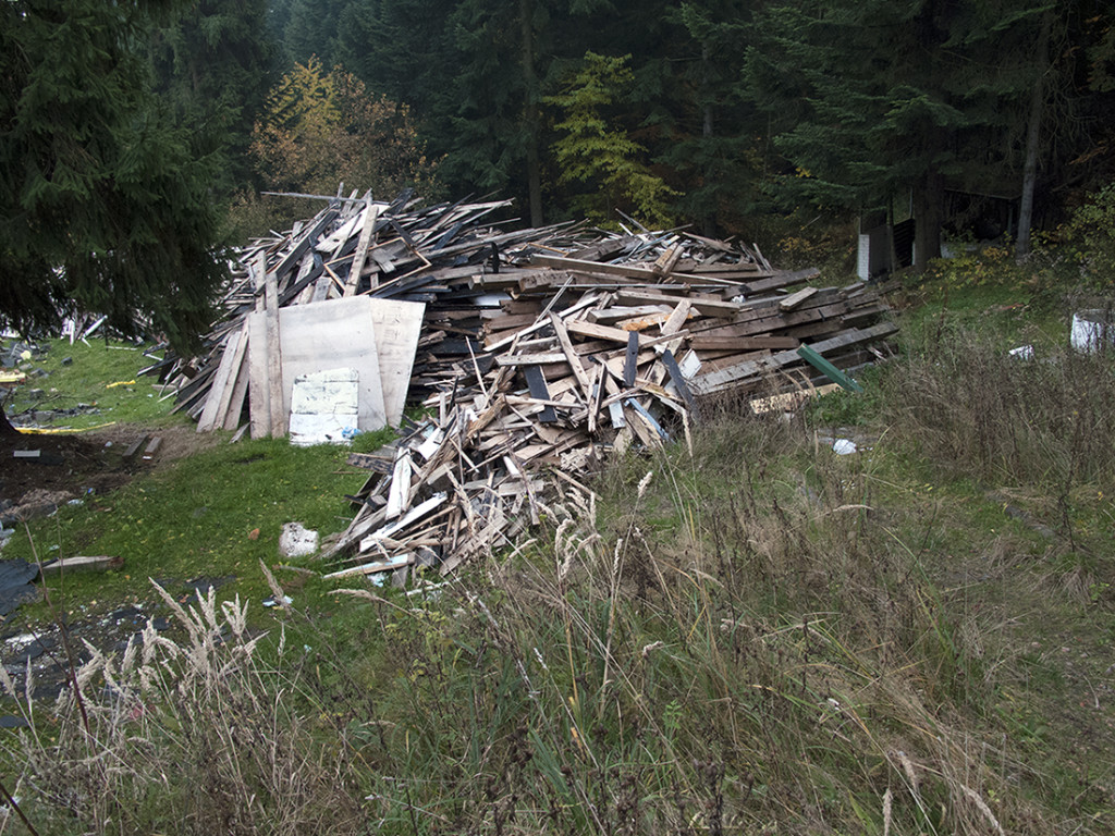 De reste van de Solahütte in 2011, c Annette Behrens