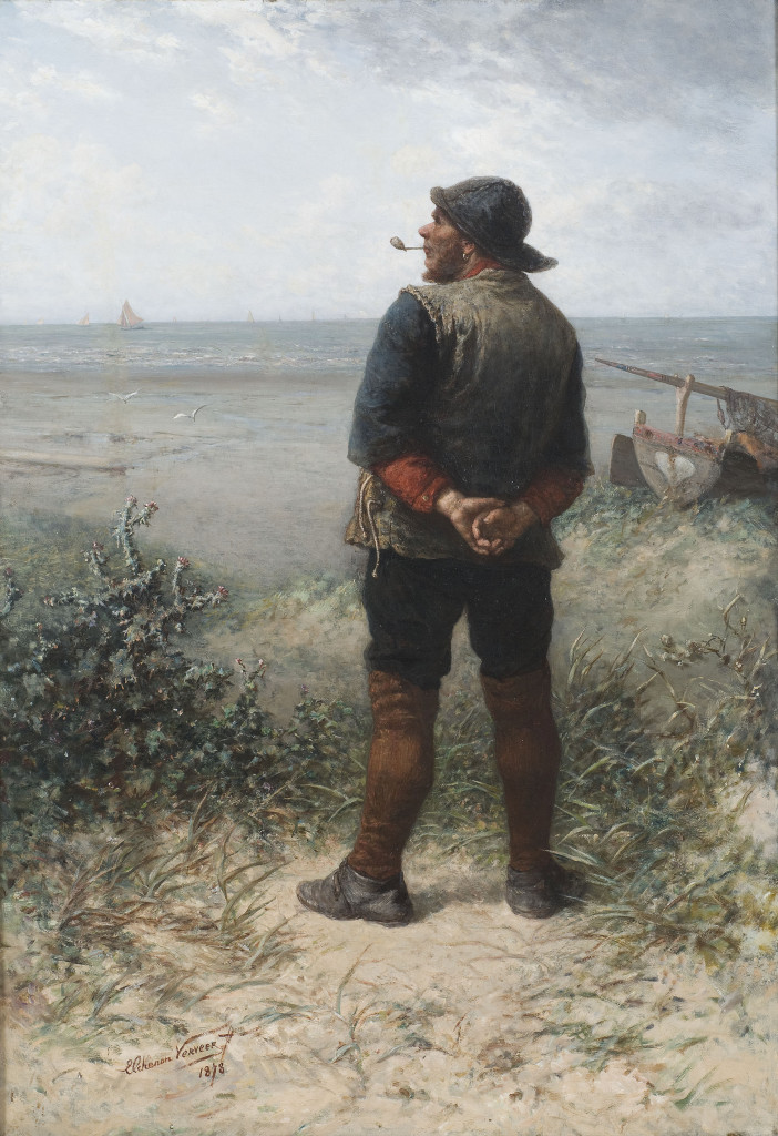 Elchanon Verveer,Verwachte westenwind, 1878, particuliere collectie