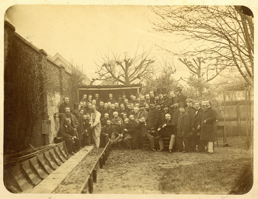 Maurits Verveer, Groepsportret van werkende leden van Pulchri, 1867, Haags Gemeentearchief