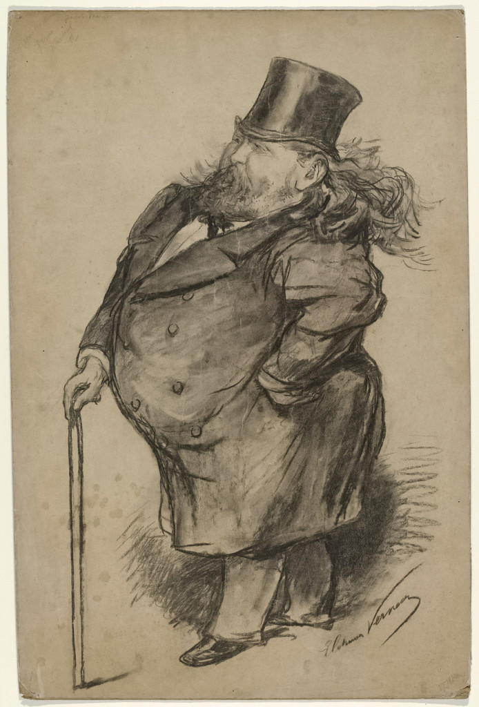 Elchanon Verveer, Karikatuurportret Jacob Maris, 1870-1899, Rijksprentenkabinet, Amsterdam