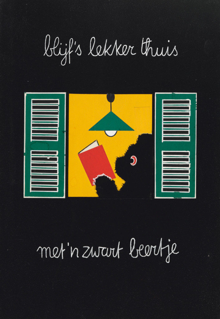 Blijf eens lekker thuis met een Zwart Beertje, Dick Bruna, 1963, copyright Mercis bv