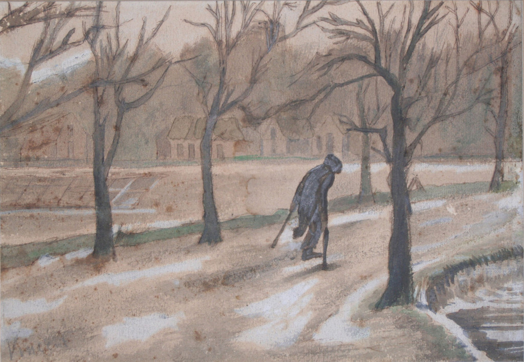 Vincent van Gogh (1853-1890), Winter, ook in het leven (naar Jozef Israëls), ca. 1877, particuliere verzameling