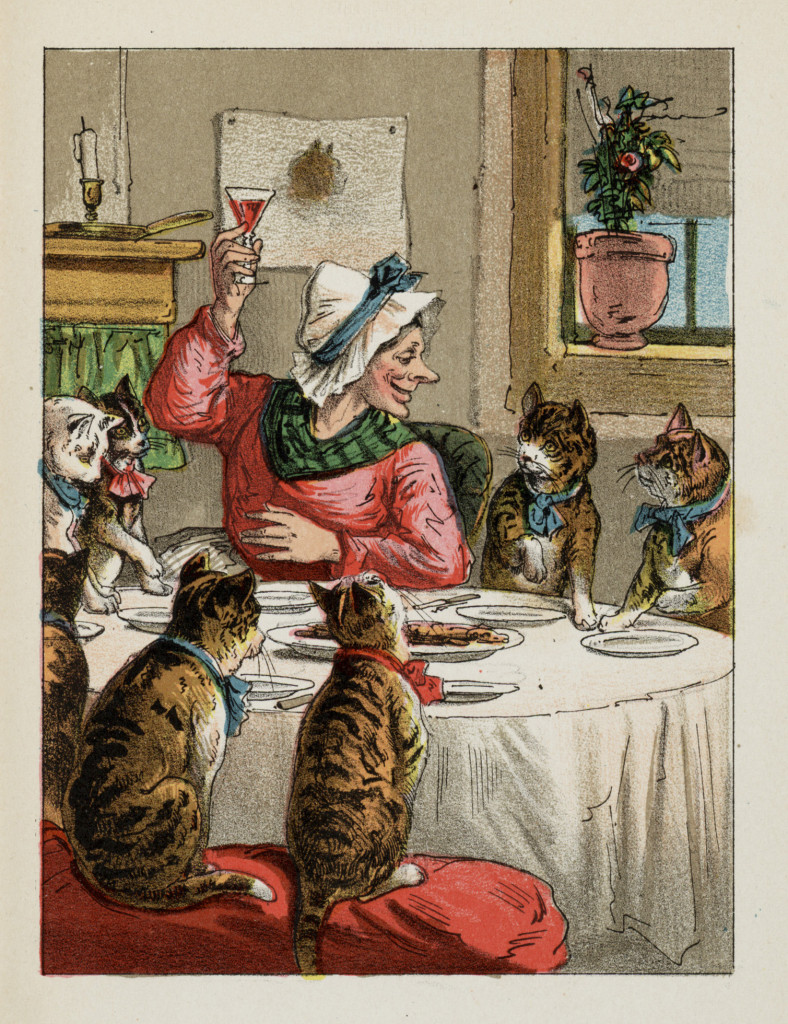 Juffrouw Ruffel en haar zeven geleerde poesjes. Met 15 plaatjes, Utrecht, ca. 1870, voor kinderen