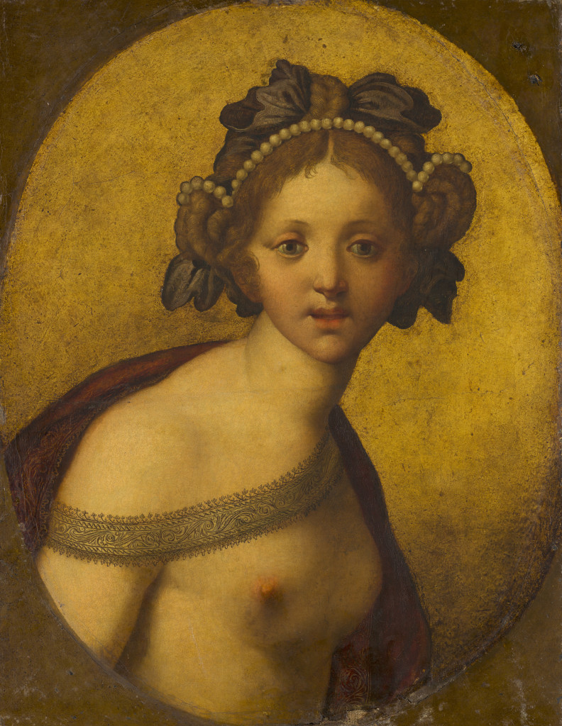 Anoniem (Italië), Vrouwelijke figuur (Een godin?), c. 1500-1550, Mauritshuis, Den Haag. Als Raphaël gekocht door koning Willem I.
