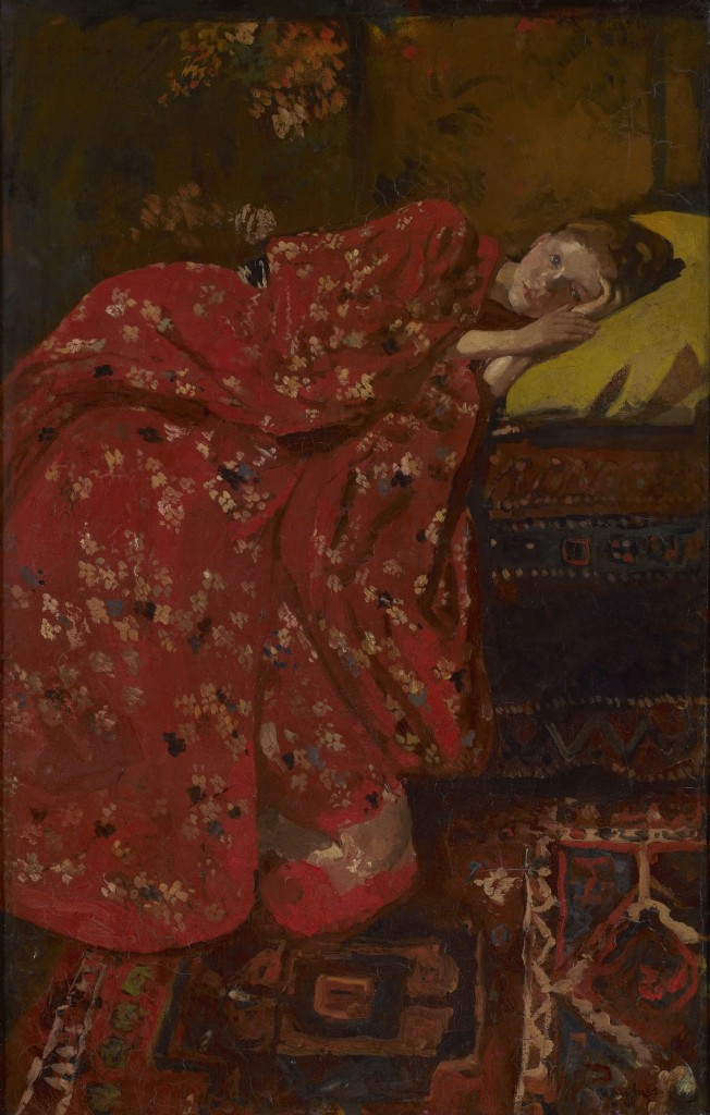 Meije in rode kimono, George Hendrik Breitner, 1895-1896, Gemeentemuseum Den Haag