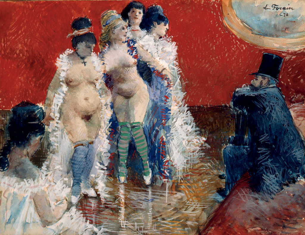 Jean-Louis Forain, De klant, 1878, collectie Dixon Gallery and Gardens, Memphis, Tennessee