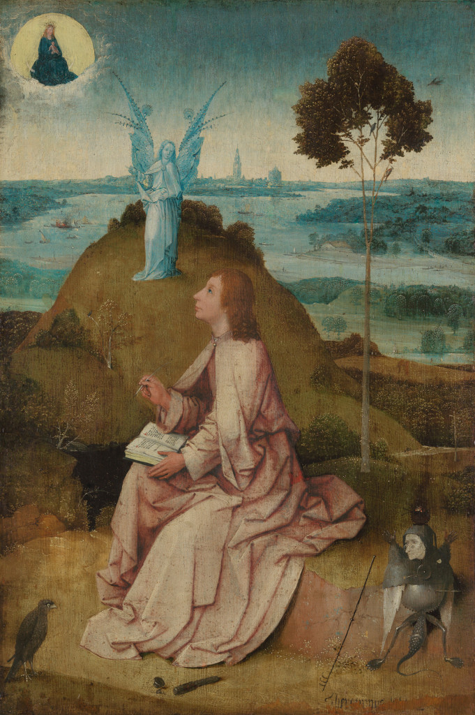 Jheronimus Bosch, Johannes op Patmos - Passie, ca 1490 - 95, Berlijn, Staatliche Museen zu Berlin, Gemäldegalerie, credits foto Rik Klein Gotink en beeldverwerking Robert G. Erdmann voor BRandC-project