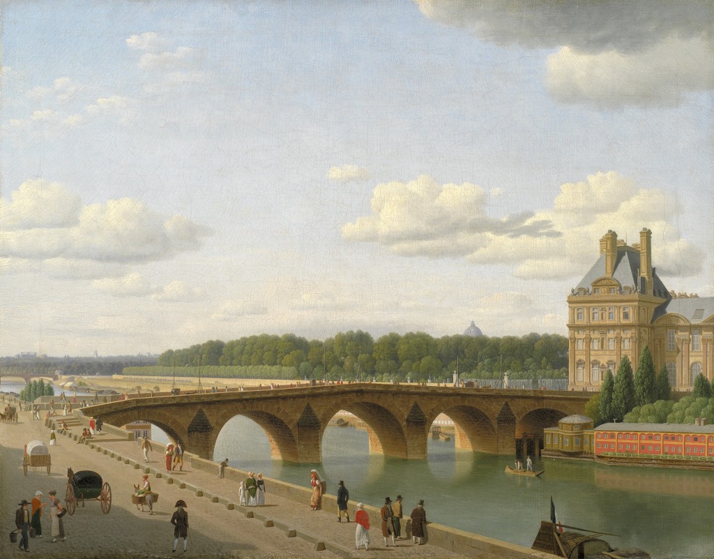 C.W. Eckersberg, De Pont Royal gezien vanaf de Quai Voltaire, 1812, c Statens Museum for Kunst, Kopenhagen