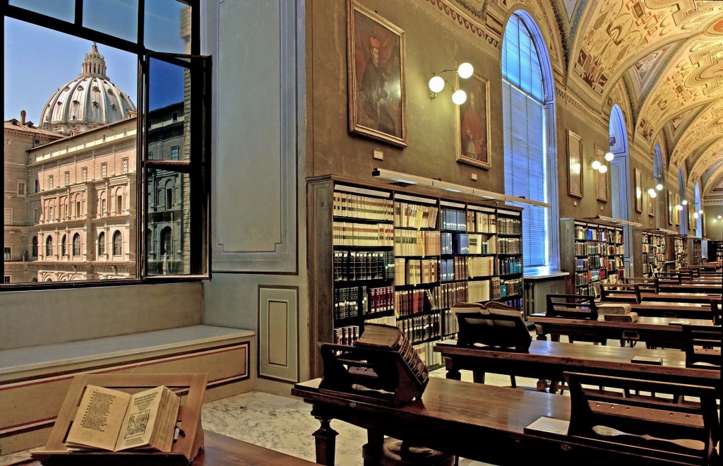 Interieur Vaticaanse bilbiotheek, foto ter beschikking gesteld door het Joods Historisch Museum