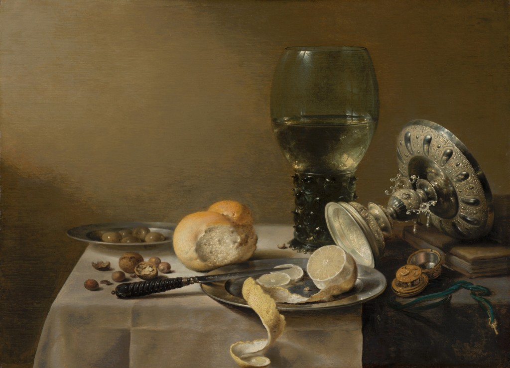 Pieter Claesz., Stilleven met tazza, 1636, olieverf op paneel, 44 x 61 cm, Mauritshuis Den Haag, schenking Willem baron van Dedem aan Stichting Vrienden van het Mauritshuis, 2002