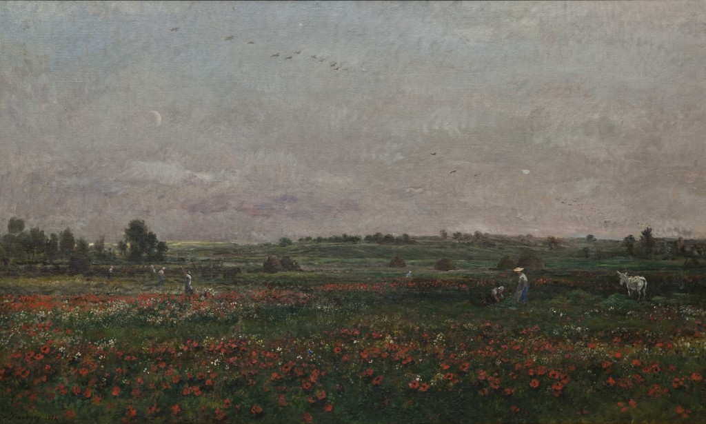 Charles François Daubigny, Velden in juni, 1874, Herbert F. Johnson Museum of Art, Cornell University, Ithaca, New York, schenking Louis V. Keeler, Class of 1911 end mrs Keeler, foto Van Gogh Museum