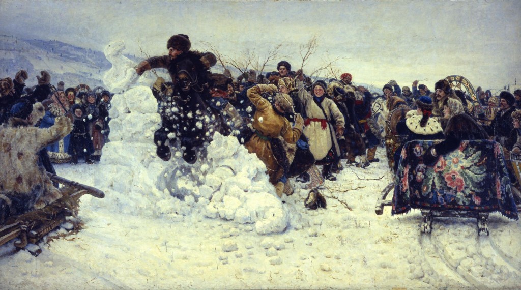 Vasily Surikov (1848_1916), Bestorming van een sneeuwstadje, 1891, olieverf op doek, collectie Staats Russisch Museum, St.Petersburg