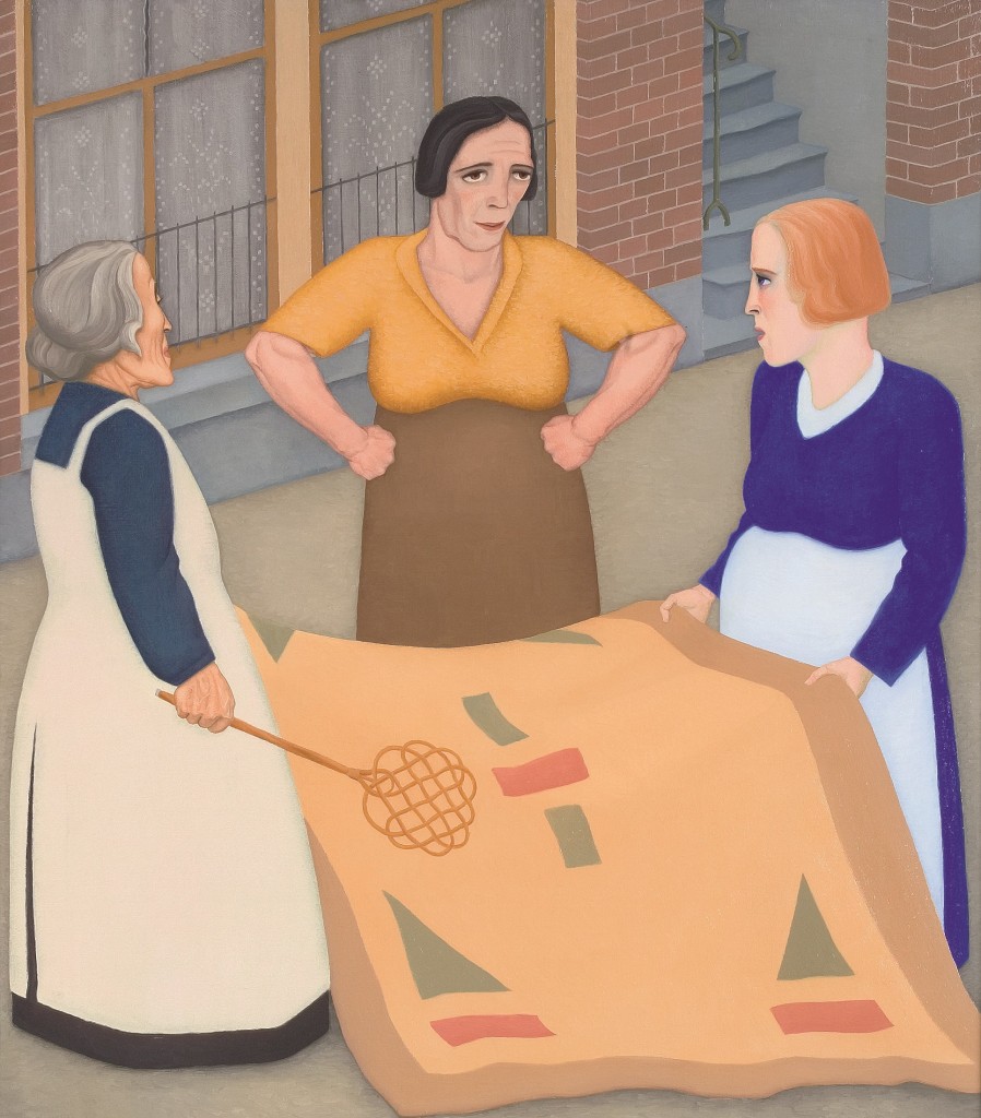 Johan van Hell, Kleedjes kloppen, 1935, Museum Arnhem, langdurig bruikleen particulier