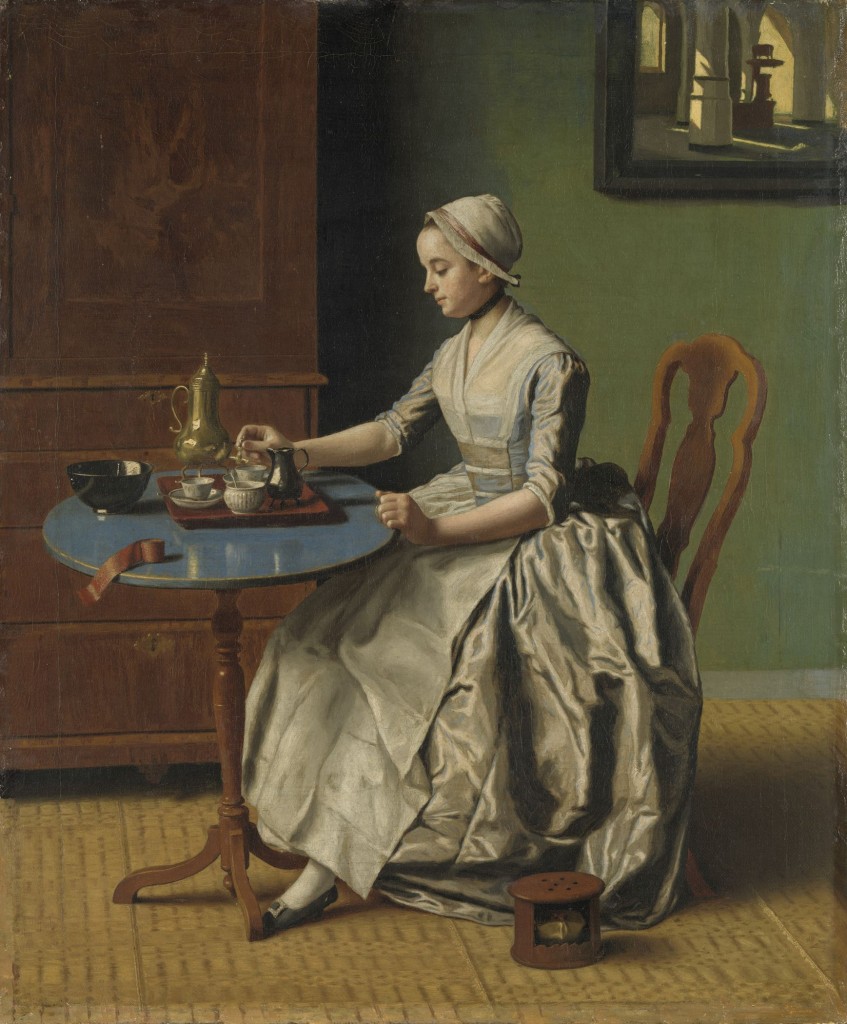 Jean-Étienne Liotard, Hollands meisje aan het ontbijt, olieverf, ca 1756, foto Rijksmuseum
