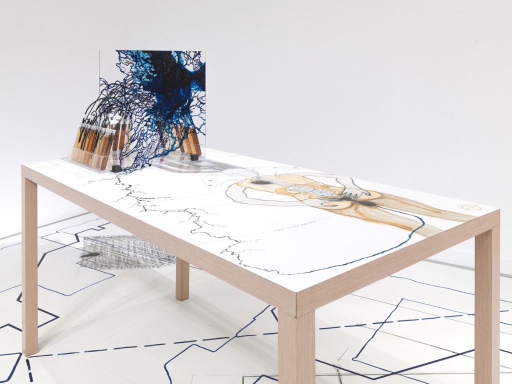 Sergio Zevallos, A War Machine. First Part: Fluid Mechanics (2017), various materials, installation view, Benaki Museum, Documenta 14, photo Stathus Mamalakis 