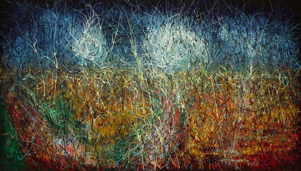 Zang Fanzhi, Korenveld met kraaien, foto Van Gogh Museum