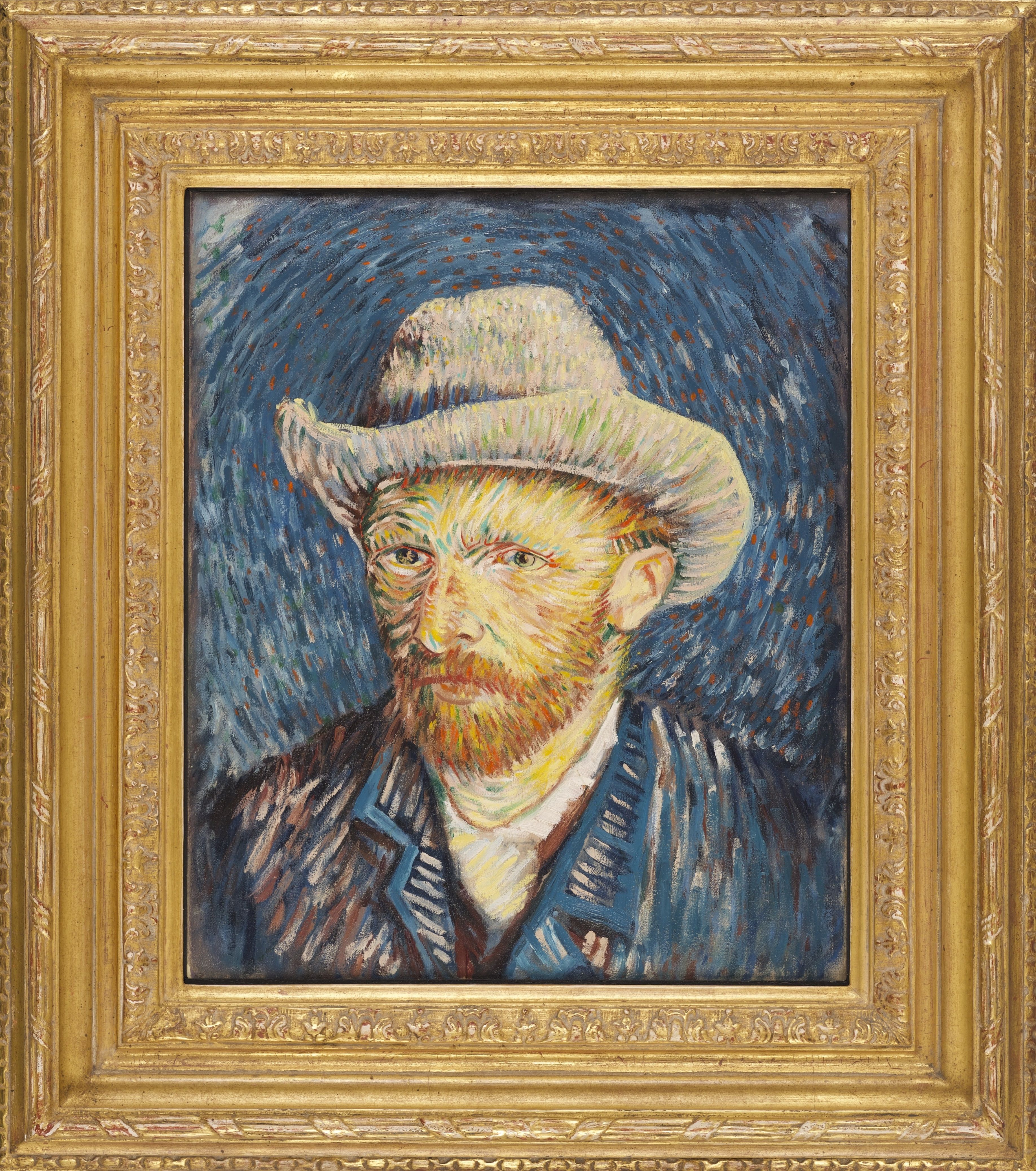 Jeugd Foto Omgaan Reconstructie -Vincent van Gogh, Zelfportret met grijze vilthoed,  maart-april 1887- Van Gogh Museum - Museumkijker.nl - Museumkijker.nl